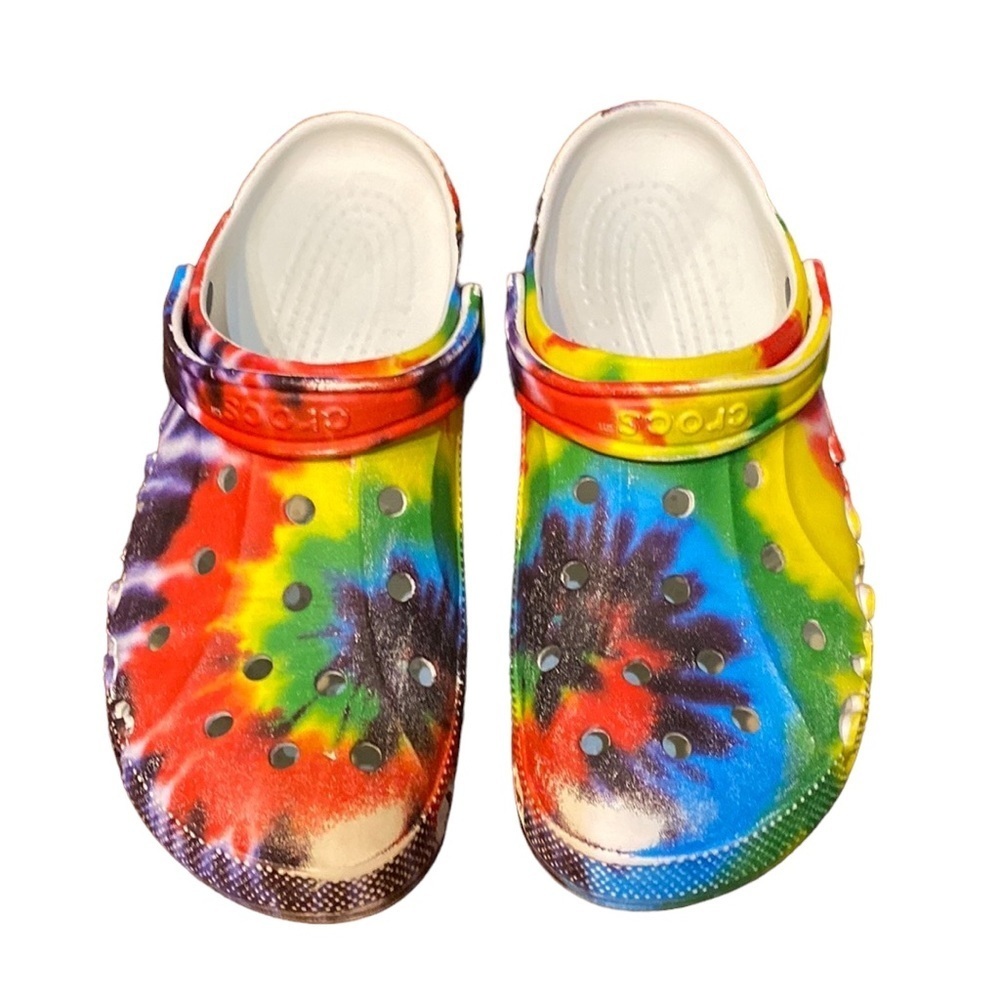 CROCS Classic Slip-on Tie Dye Multicolor Size 12  *Universal item* Graphic Clogs